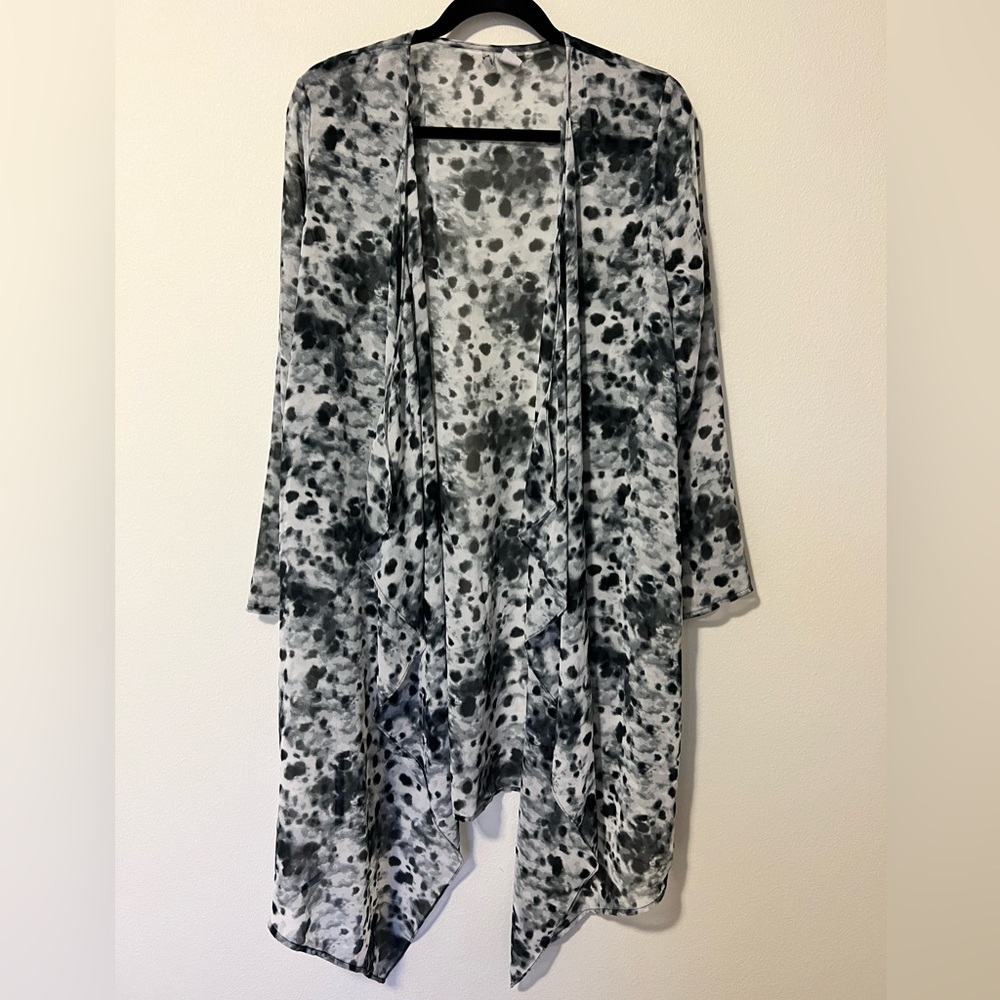 H&M Long Sleeved Animal Print Sheer Cover Up